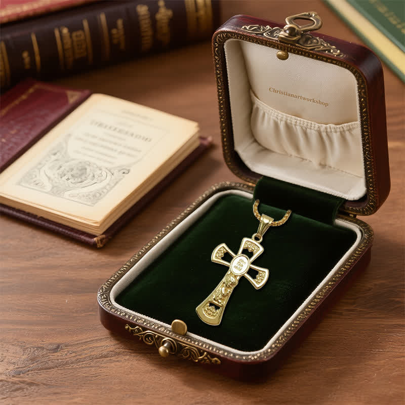 ✝️100% Handmade God Bless This Child Cross Prayer Necklace(𝐉𝐚𝐜𝐤 𝐌𝐢𝐥𝐥𝐞𝐫 𝐇𝐚𝐧𝐝𝐦𝐚𝐝𝐞®)
