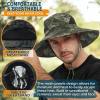 EINSKEY Unisex Sun Hat, Waterproof Wide Brim Bucket Hat Packable Boonie Hat for Fishing Hiking Gardening Safari Beach