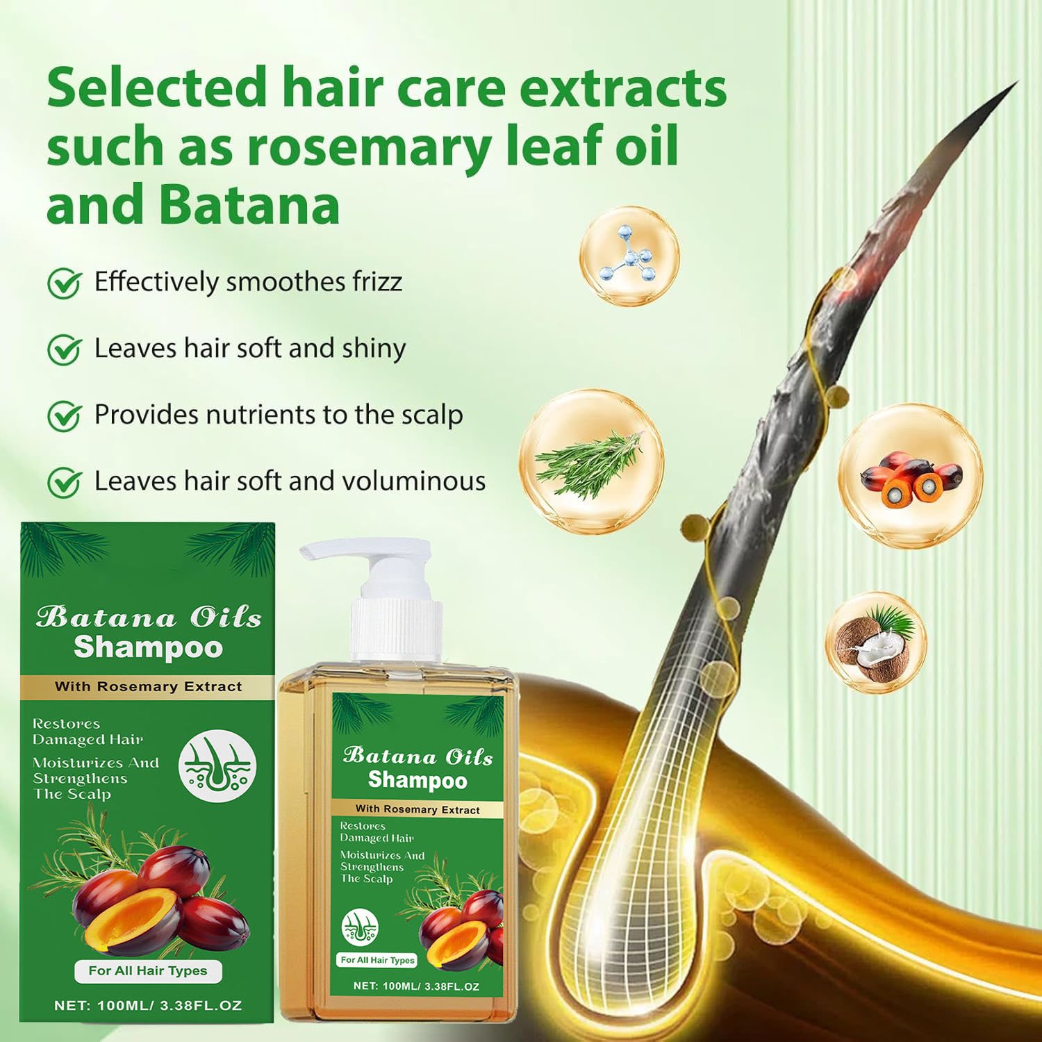 🎉Batanaöl-Shampoo mit Rosmarinextrakt