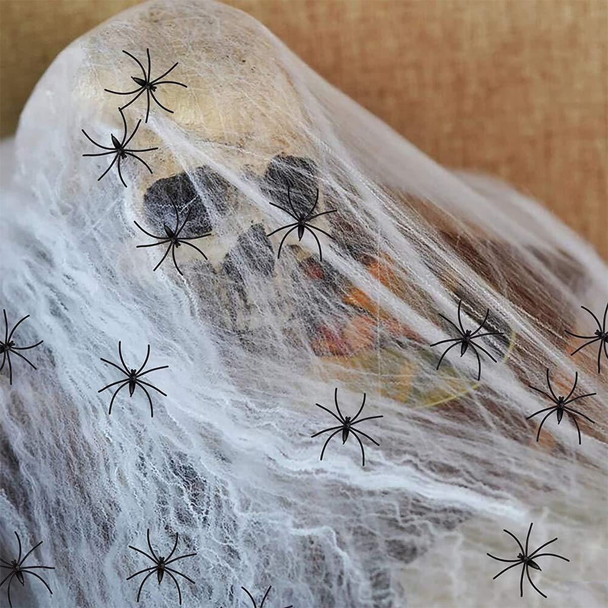 Hanging Skeleton Inside Spider Web