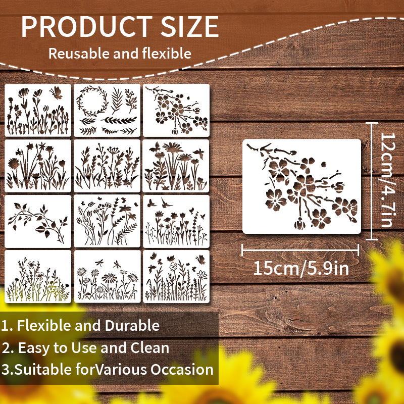 🔥Last Day Promotion 70% OFF🌻Garden Fence Large Flower Stencils