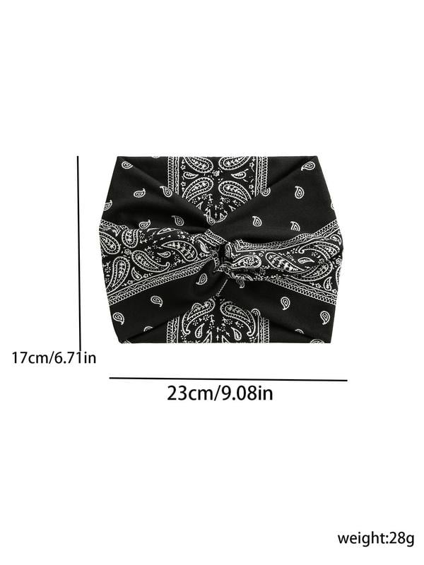 🎀Women's Boho Style Leopard & Paisley Print Hair Band, Elegant Hair Band for Daily Hairstyle Ideas❤️Each Set Including 6 Hair bands
