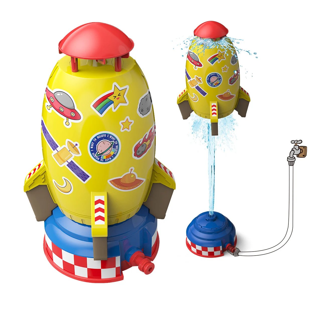🔥2025 Summer Toy Outdoor Yard Rocket Sprinkler