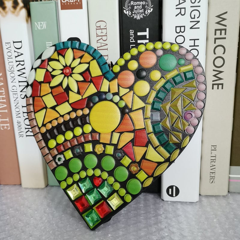 ❤️Valentine’s Day Special 🌈Rainbow Mosaic Heart Decor