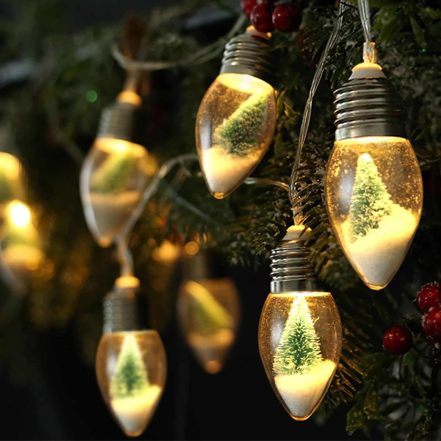 🎄Christmas Vintage Decor String Light - 1Meter-6 Led Bulbs String Lights
