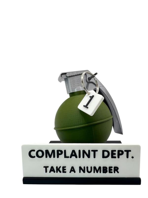 💣Complaint Department Desk Sign – 3D Printed Gag Gift🔥Buy 2 Free Shipping