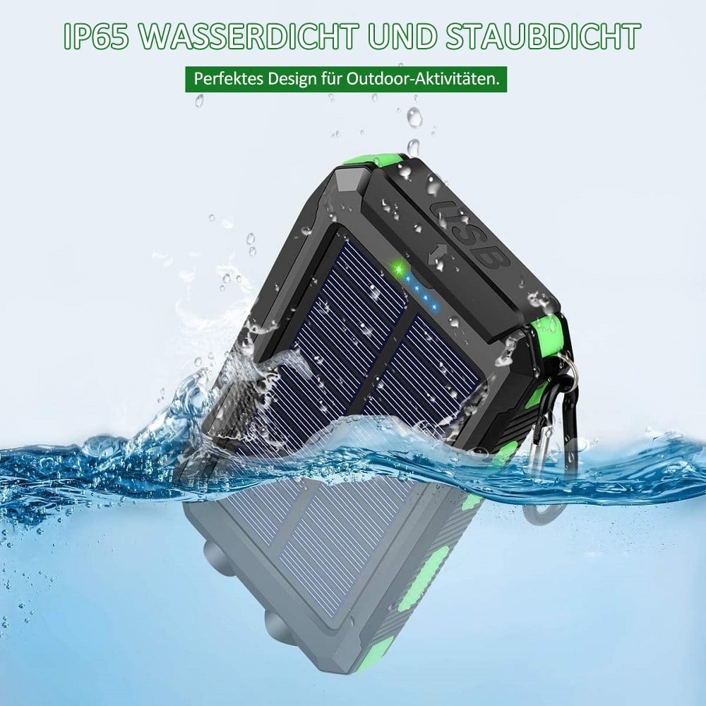 📢🔥Letzter Tag 49 % RABATT🔥Wasserdichte Solar-Powerbank