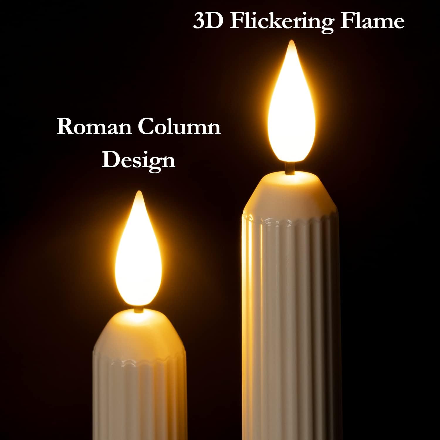 🔥Christmas Sales 50% OFF🎄 6 Pcs Window Flameless Led Taper Candles with Sensor Dusk to Dawn