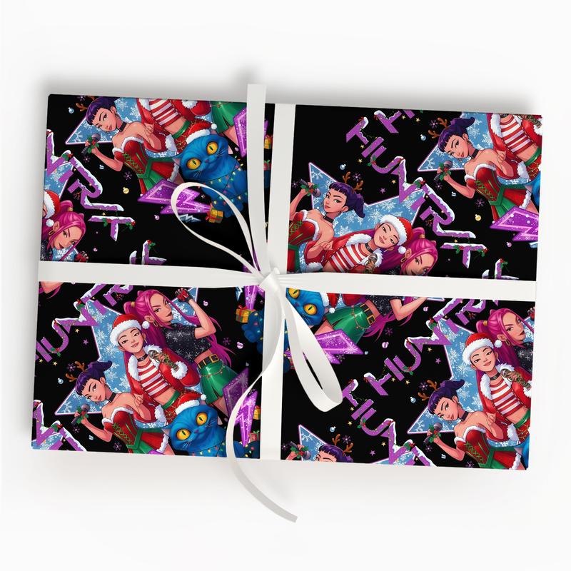 🔥Last Day 50% OFF -🎄KPOP Demon Hunters  Christmas Wrapping Paper
