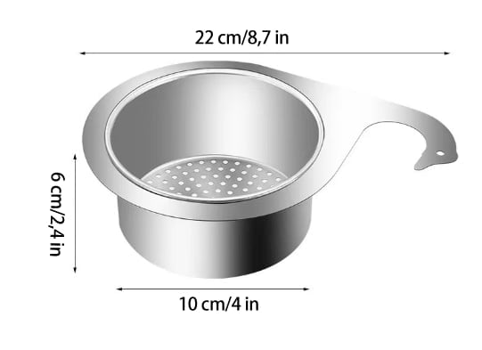 🎁Canasta de desagüe de acero inoxidable 304 para fregadero de cocina