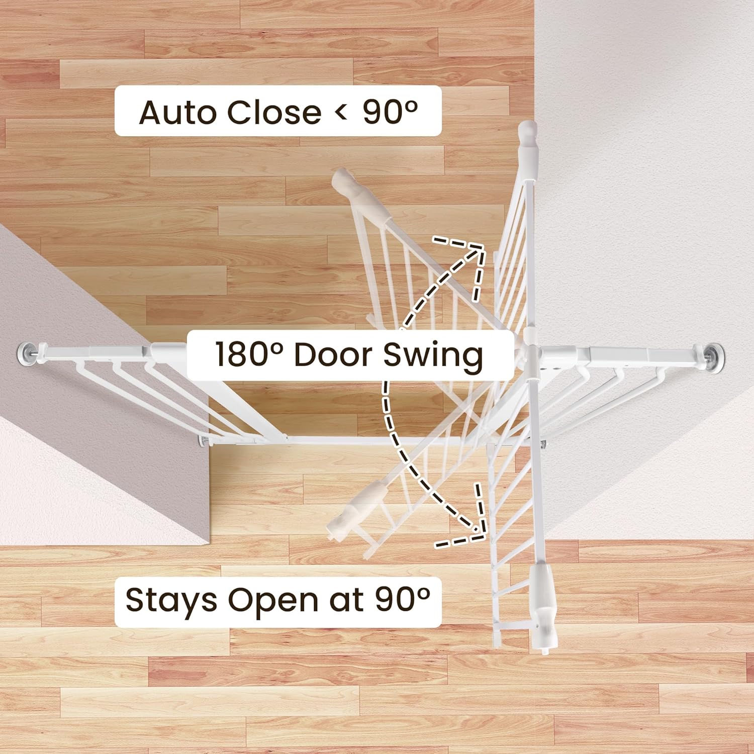 BalanceFrom Easy Walk-Thru Safety Gate for Doorways and Stairways with Auto-Close/Hold-Open Features, 30-Inch Tall, Fits 29.1 - 33.8 Inch Openings, Graphite