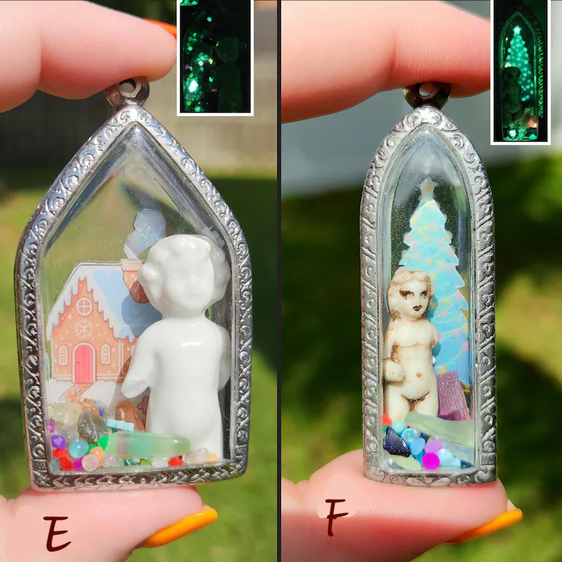 Vintage Victorian Doll Pendant