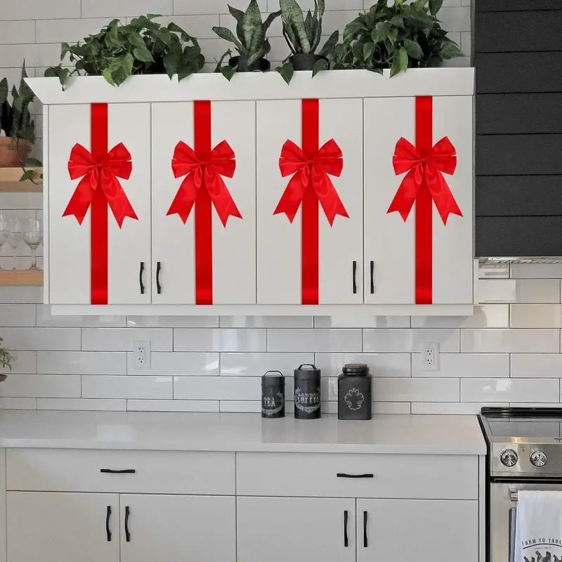 🎄TikTok Christmas Sale -70% OFF✨Christmas Cabinet Ribbons Bows🎀