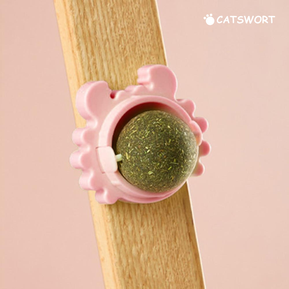 🌿Feline Frenzy: The Natural Catnip Rotating Cat Toy