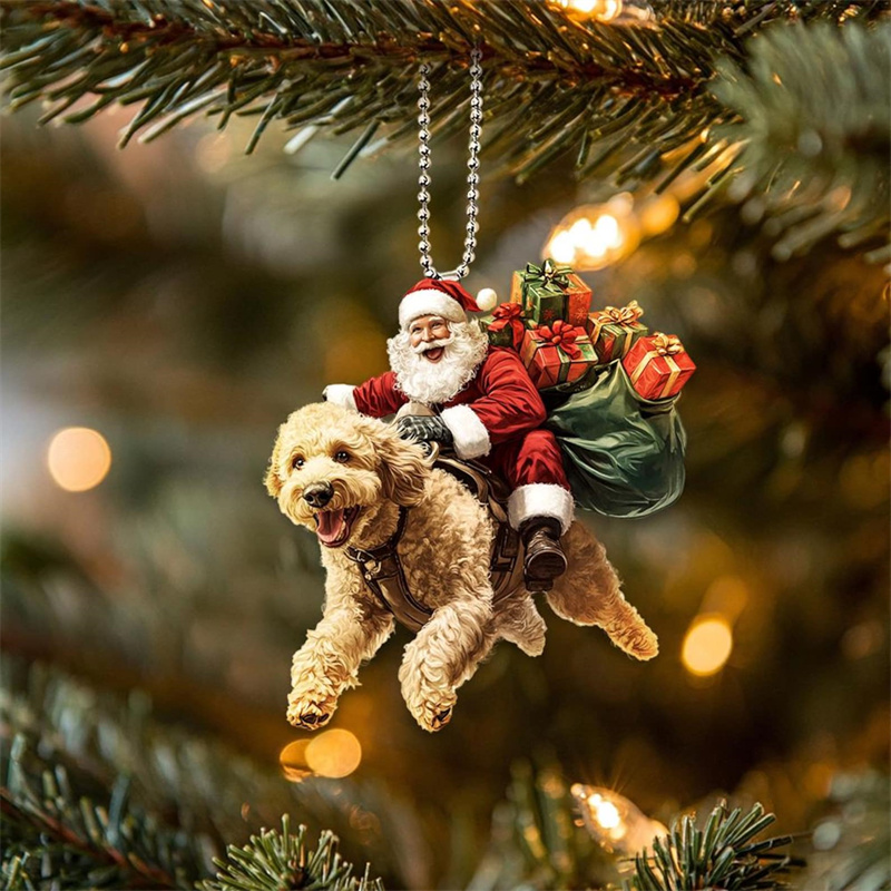 🎅Santa And Dog Hanging Ornament