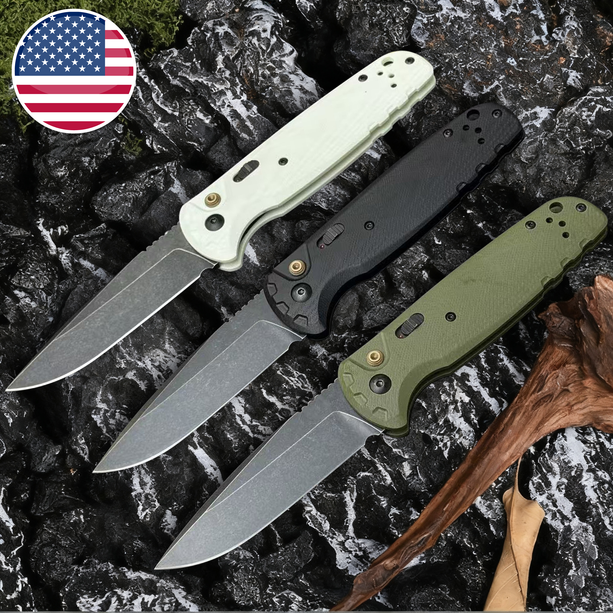 70% OFF Only Today🦋BM 4300BK G10 Handle Folding Knife(Package with logo)