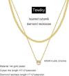 Tewiky Diamond Necklaces for Women, Dainty Gold Necklace 14k Gold Plated Long Lariat Necklace Simple Gold CZ Diamond Choker Necklaces for Women Trendy Gold Necklace Jewelry Gifts for Girls