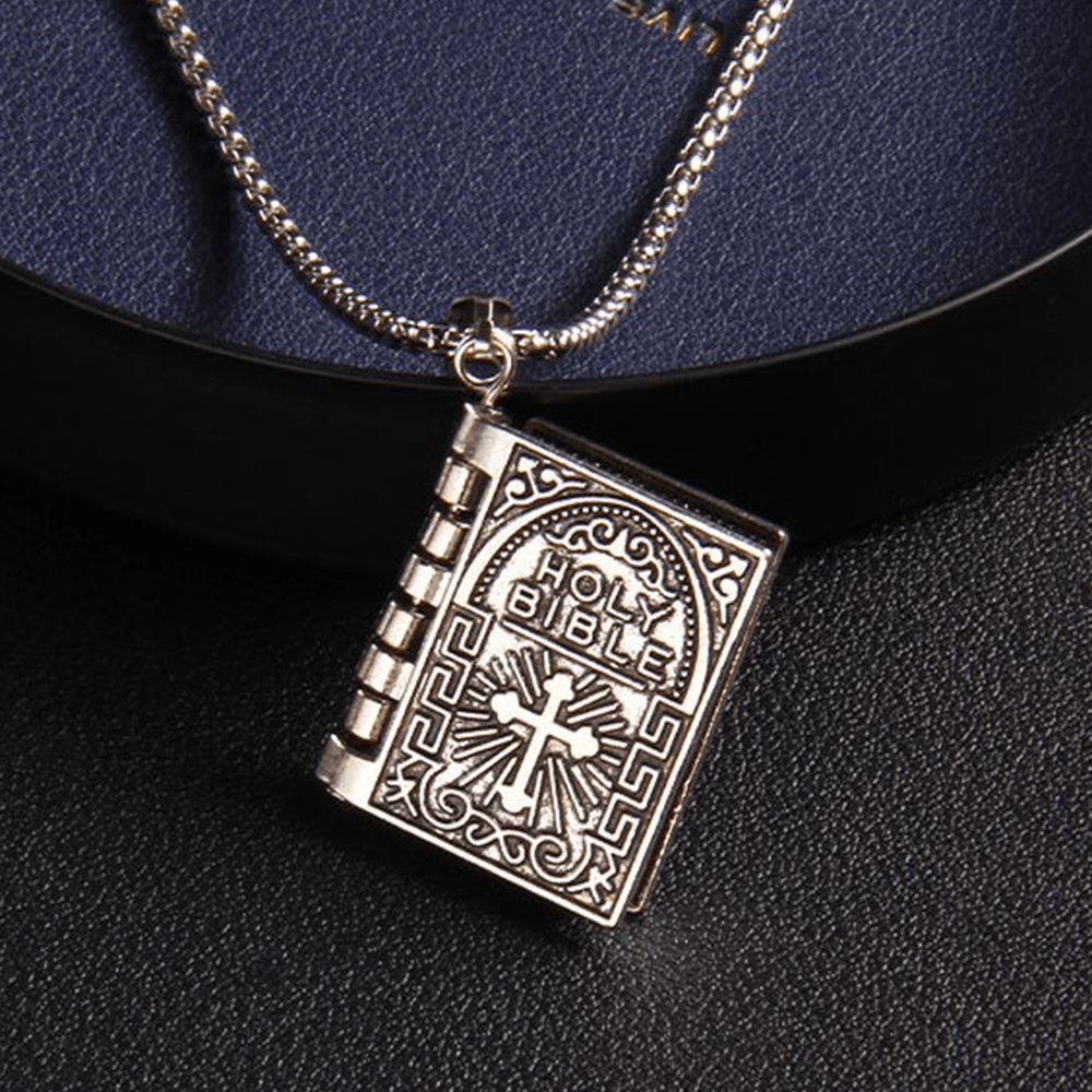 ✝️100% Handmade Cross Holy Bible Pendant Necklace(𝐉𝐚𝐜𝐤 𝐌𝐢𝐥𝐥𝐞𝐫 𝐇𝐚𝐧𝐝𝐦𝐚𝐝𝐞®)
