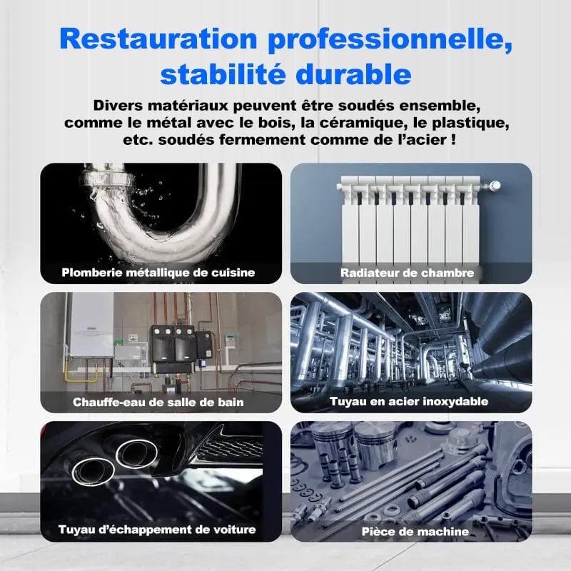 🔥DERNIER JOUR -40 % - Colle de réparation de moulage✨ (Colle industrielle, non toxique, à prise rapide pour le métal et plus)