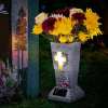 🎁TikTok Last Day Sale - 70% OFF🔥Solar-powered cross angel flowerpot solar-powered cemetery vase with LED