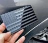 Blackout 3D Metal American Flag Emblem Decal