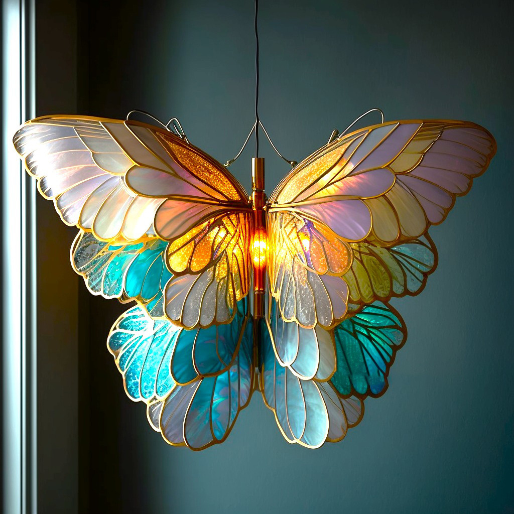 (😍LAST DAY SALE-79% OFF)Vintage Style Stained Glass Butterfly Lamp(Buy 2 Free Shipping)