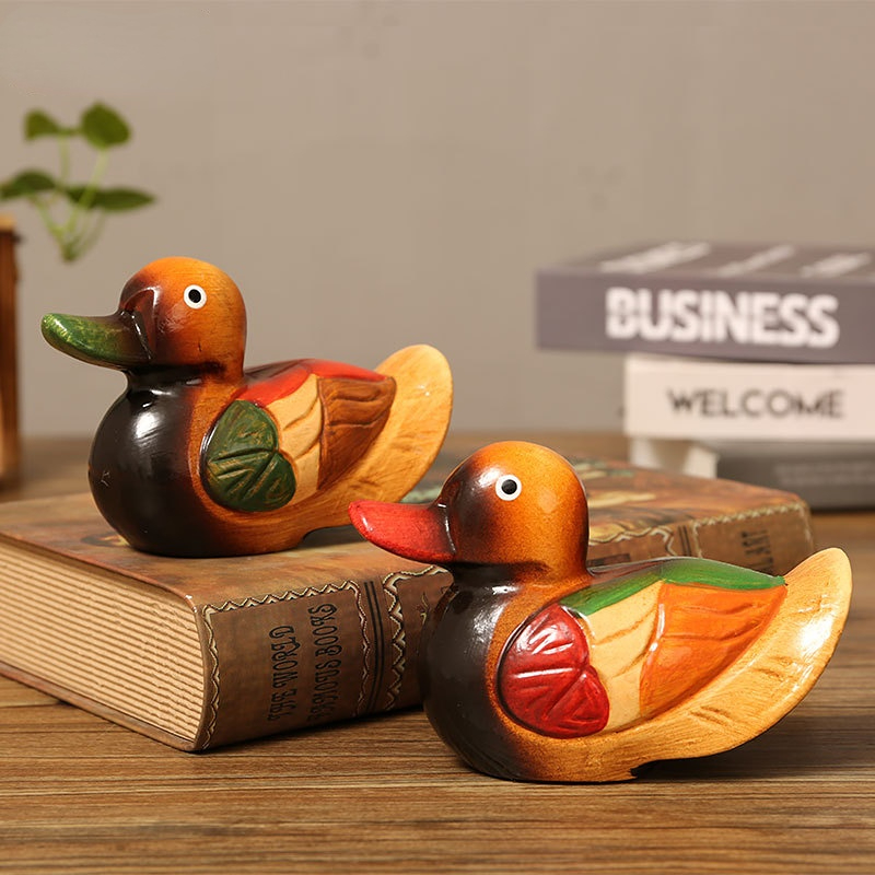 🔥Wooden Mandarin Ducks Display Ornament- Buy 2 Get Extra 10% Off