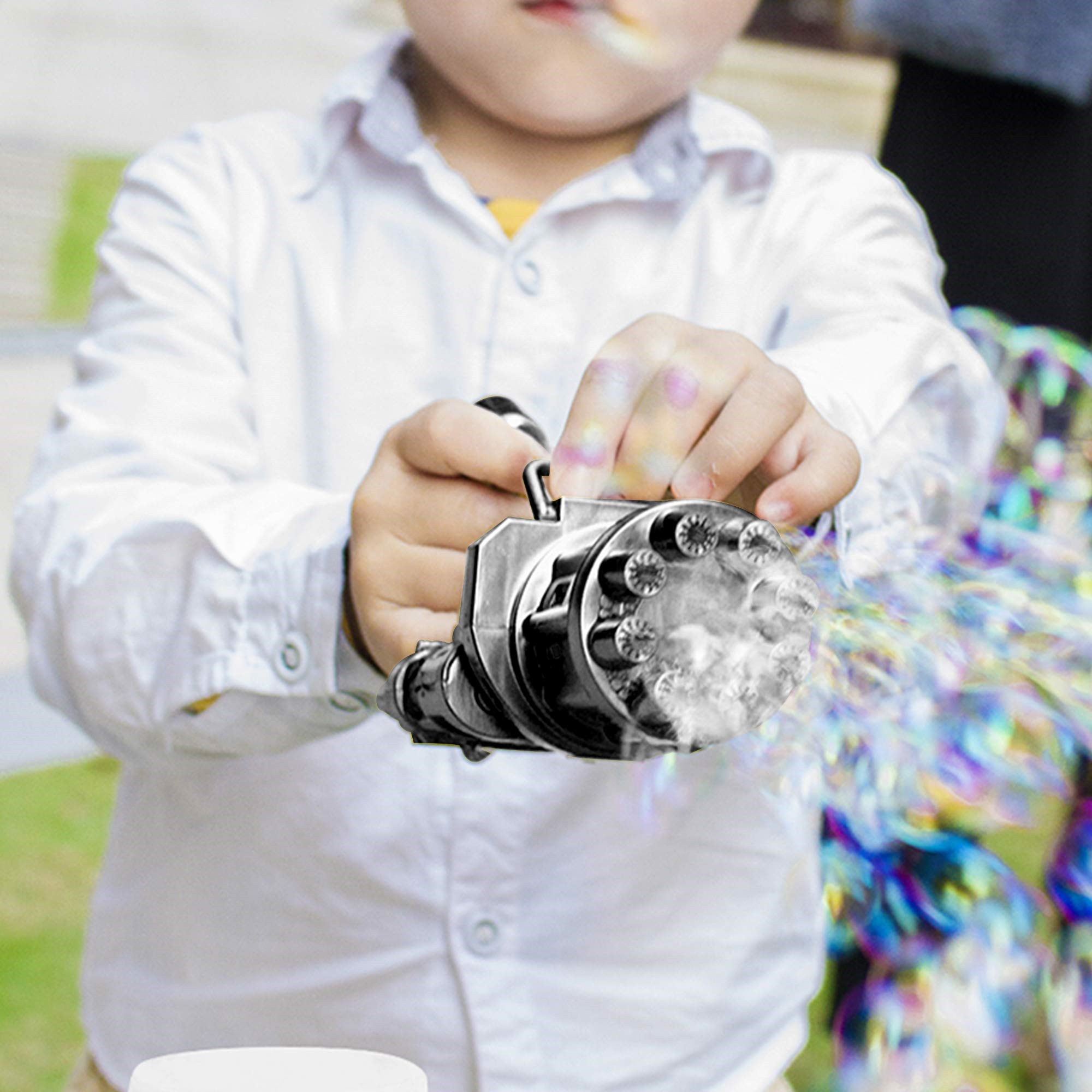 2021 Gatling Bubble Machine  Bubble Maker With 10 Pcs Bubble Pack Outdoor Toys for Kids
