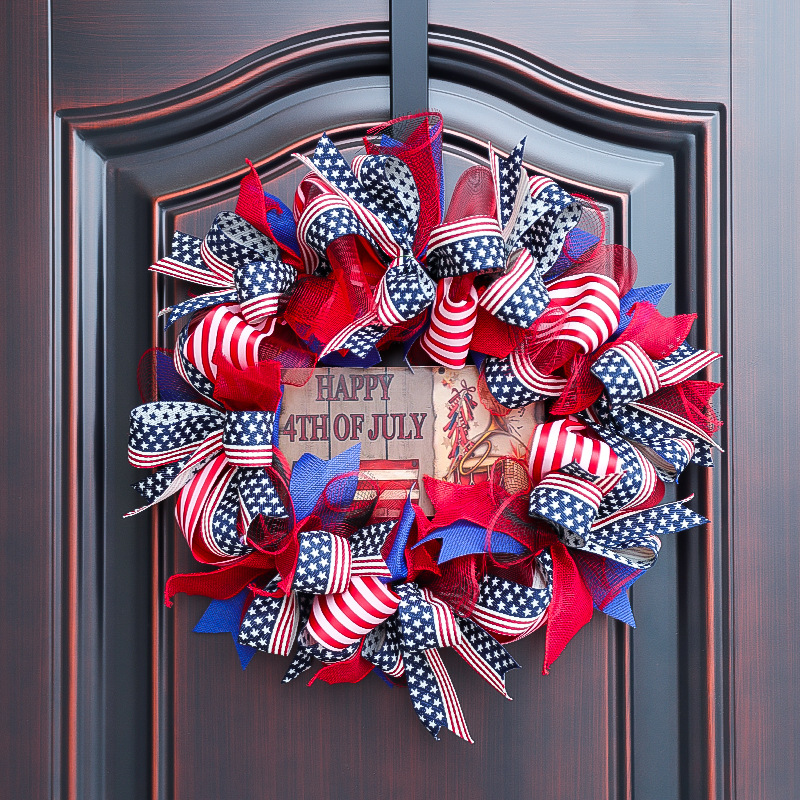 🔥HOT SALE 50% OFF🔥100% Handmade American Patriot Wreath, FREE SHIPPING ONLY TODAY!