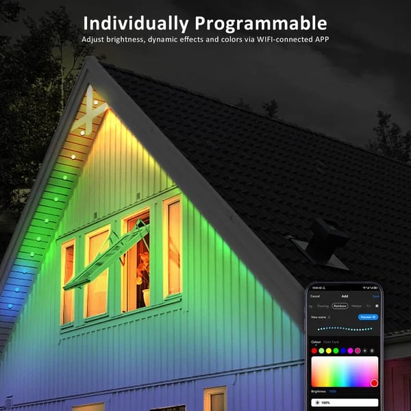 🎅 Early Christmas 70%OFF - Smart Rainbow LED Permanent Outdoor Light⚡Buy 3 Get 1 Free