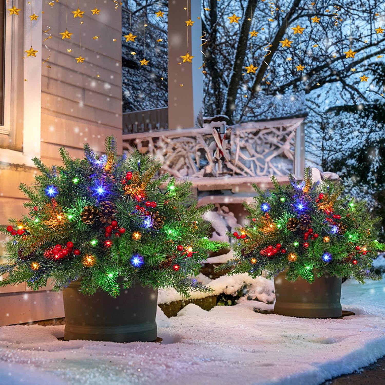 🎅HOT SALE 49% OFF🎄🔥Pre-lit Artificial Christmas Tree Urn Filler💐