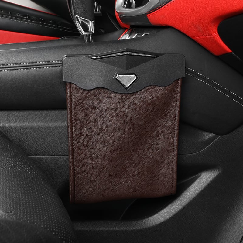 ⏰LAST DAY SALE 50% OFF💥Smart LED Waterproof Car Leather Trash Can