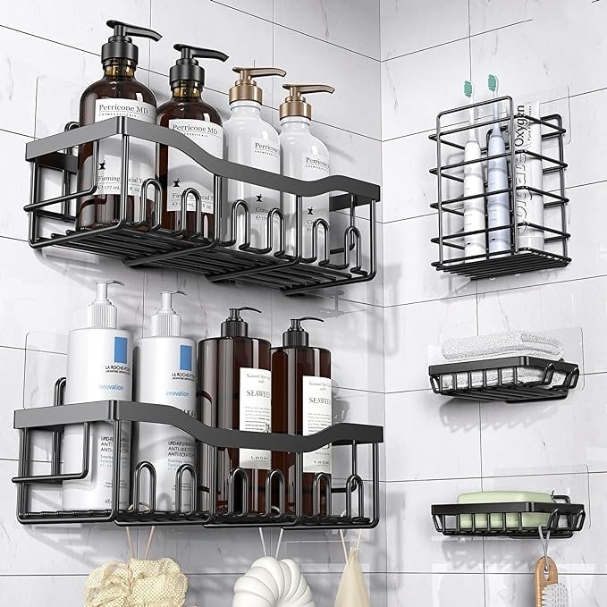 🔥Last Day 50% OFF- Shower Caddy Set, Adhesive Shower Organizer (Buy 2 Free Shipping)