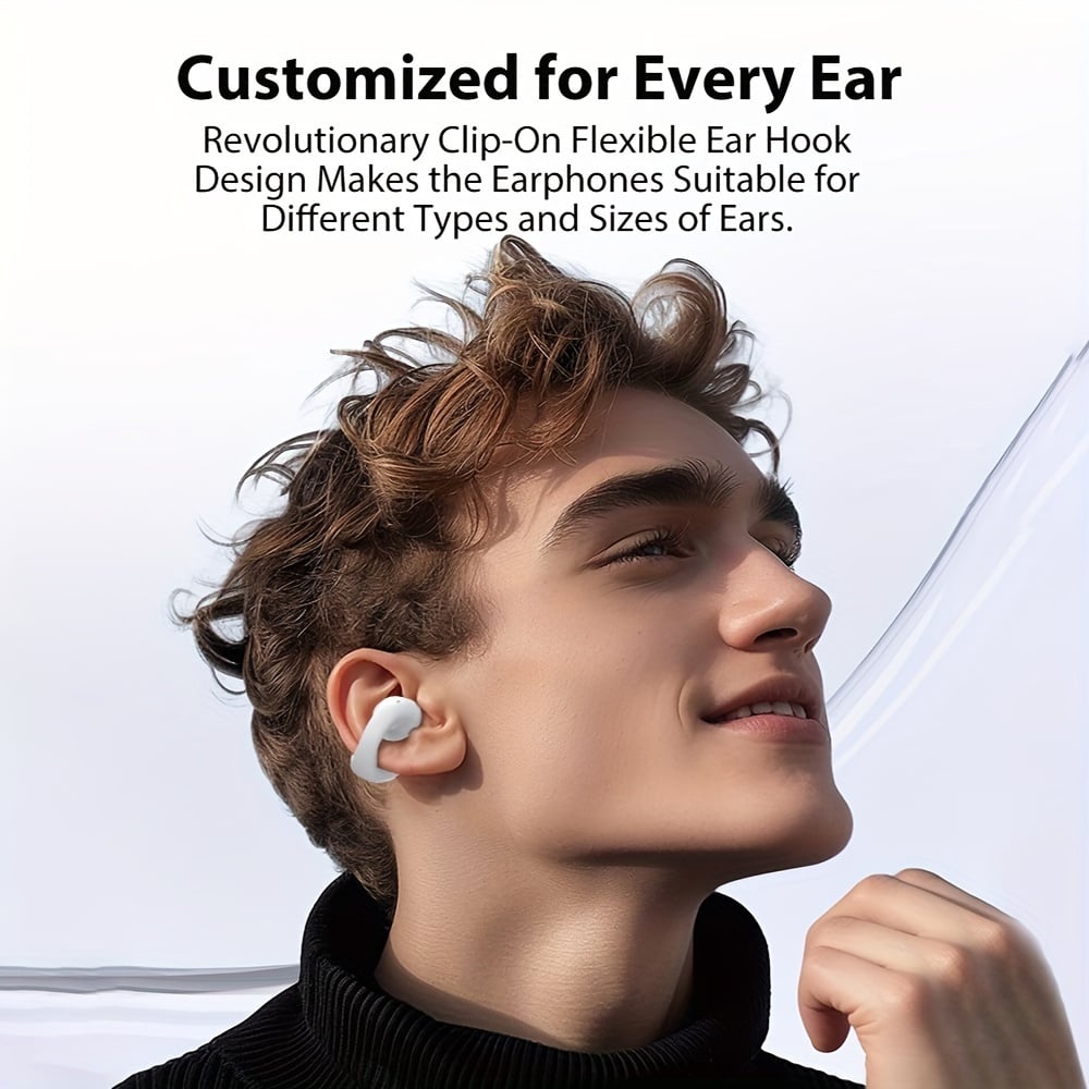🔥Last Day Promotion 50% OFF💥-🎧Ear Clip Style Bluetooth Translation Headset With Touch Screen