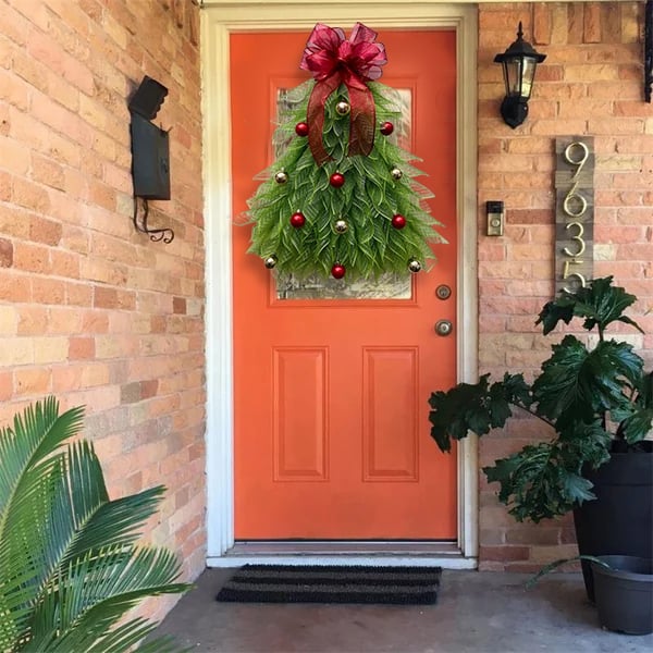 🎄🎅Christmas Presale - 49%Handmade Christmas Tree Wreath for Front Door