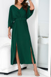 Women's V-neck Belt Waist Dress