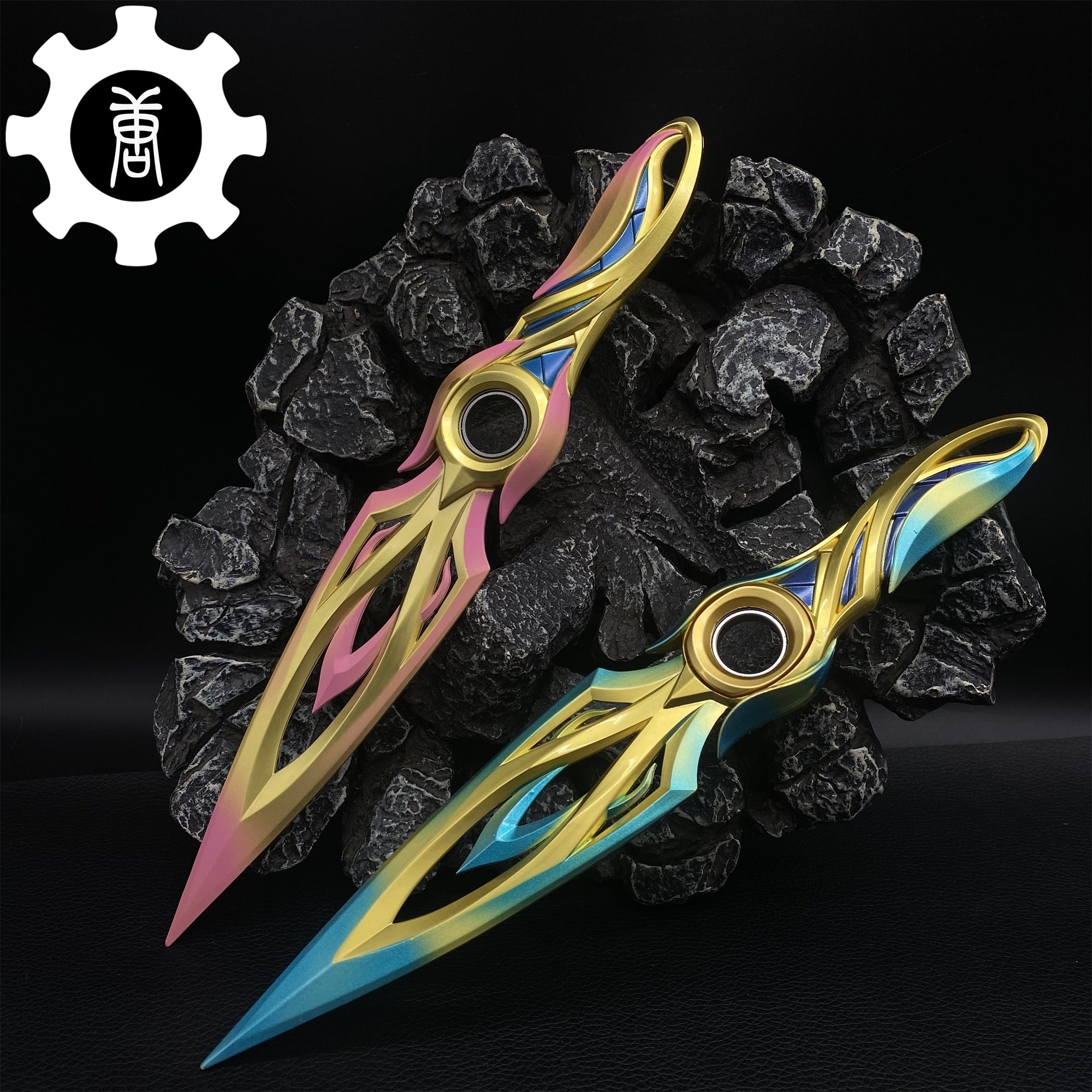 Metal Dull Blade Mystbloom Kunai 11'' Game Prop 3 Colors