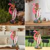 TIKI Riding on Flamingo，Flamingo solar lamp decoration