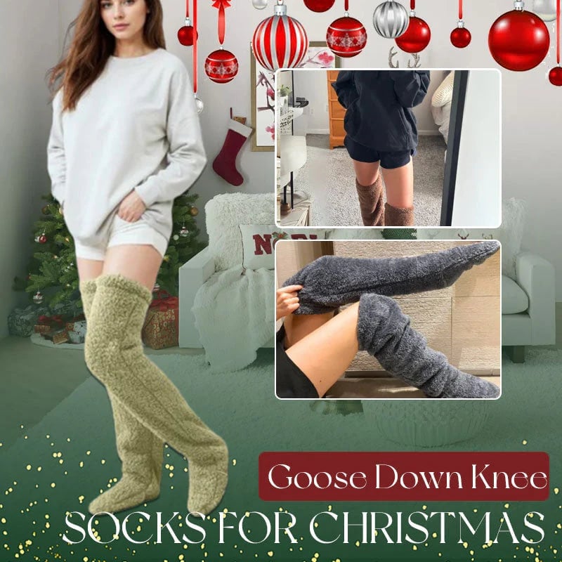 🎄TikTok Christmas Sale -70% OFF💕Comfort Plush Fleece Knee Socks For Christmas❄️🎅