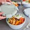 The most space-saving storage bowl ever!【Silicone Folding Lunch Box】