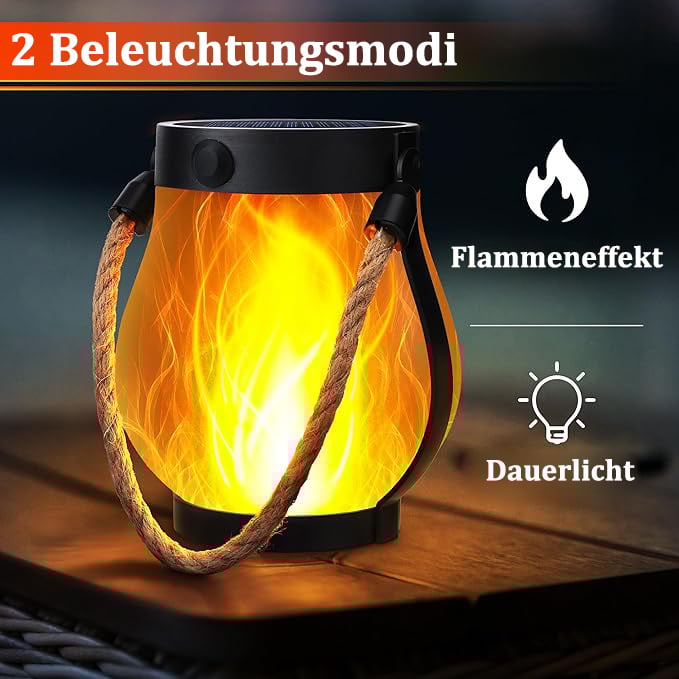🔥Letzter Tag 50% RABATT- Tanzende Flammen Solarlaterne für den Außenbereich✨