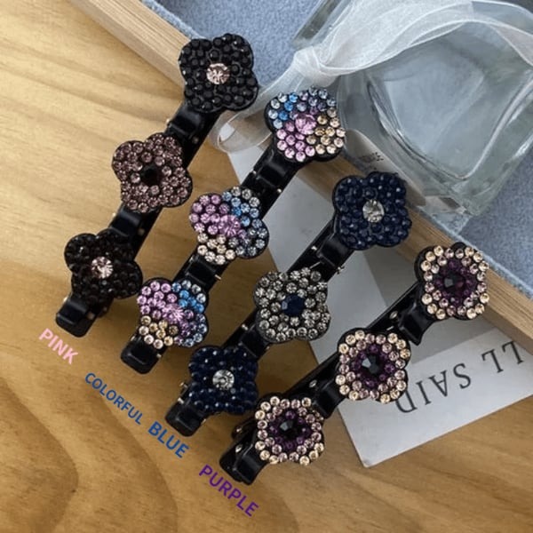 (🌲EARLY CHRISTMAS SALE - 50% OFF) 🎁Sparkling Crystal Stone Braided Hair Clips