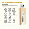 🔥Clé USB 4 en 1 16 à 256 Go Micro USB + 8 broches + USB 3.0 pour téléphone portable et ordinateur