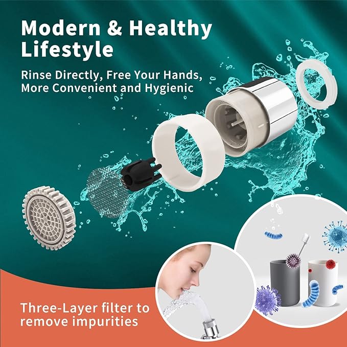 ⏰LAST DAY SALE 50% OFF💥Universal 1440° Dual-Spray Rotating Faucet