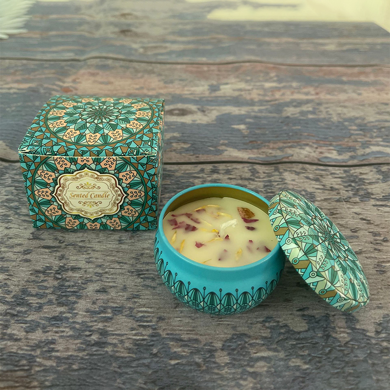 Natural Soy Wax Aromatherapy Candles With Dried Flowers