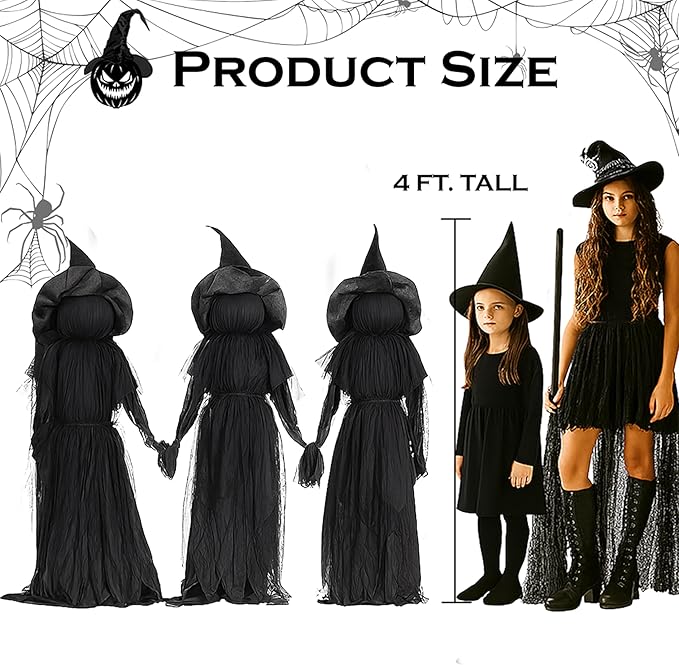 🎃2025 Halloween Sale 🧙‍♀️Lighted Halloween Witch Stakes 🔥Free Shipping