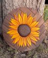 <strong>Handmade</strong> Sunflower Wooden Wall Ornament