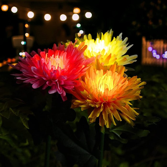 🔥Hot Sale-50%OFF -Chrysanthemum Solar Garden Stake LED