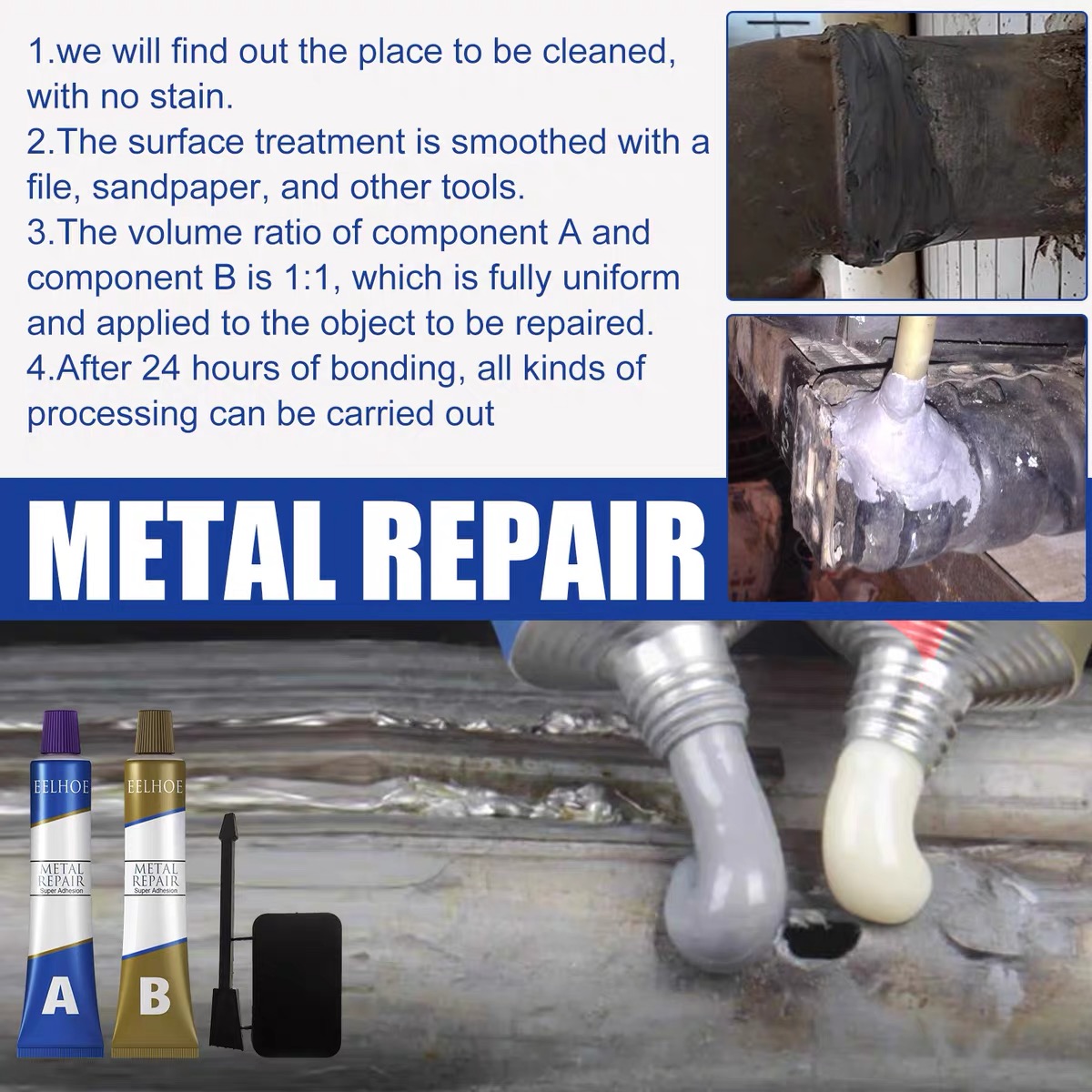 🔥Hot Sale 50% OFF-Metal Repair Glue (A&B)-👍Buy more save more