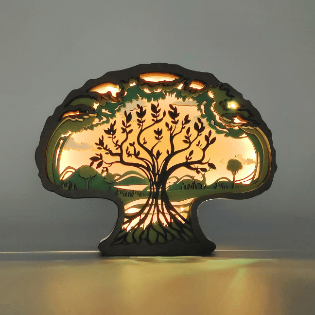 (🌲EARLY CHRISTMAS SALE - 50% OFF) ⭐3D WOODEN CARVING NIGHT LIGHT